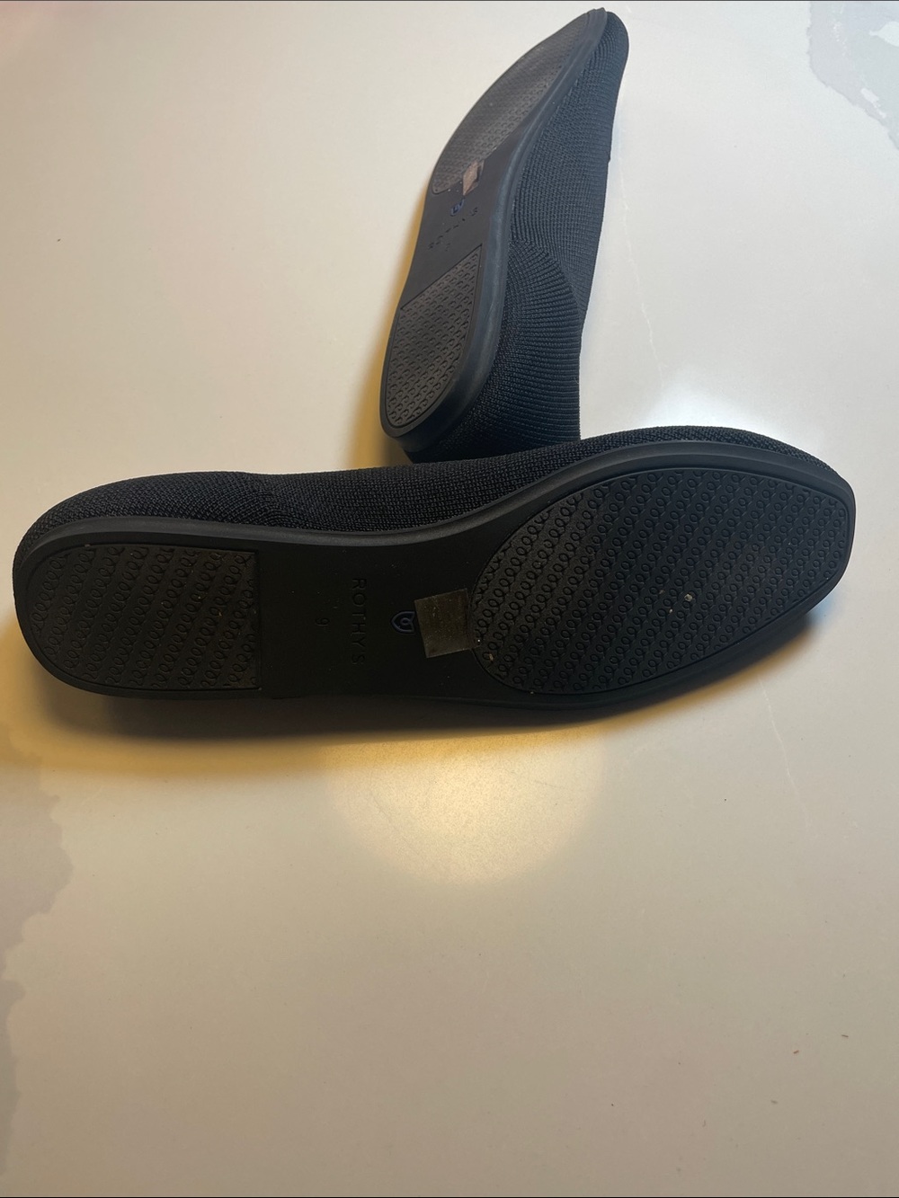 Rothy's Black Knit rounded toe ballet flats 9 black - Picture 5 of 7